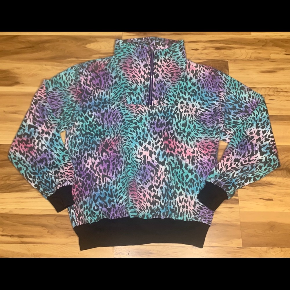 Vintage Jon Albert Hoodie Multicolor Cheetah M
